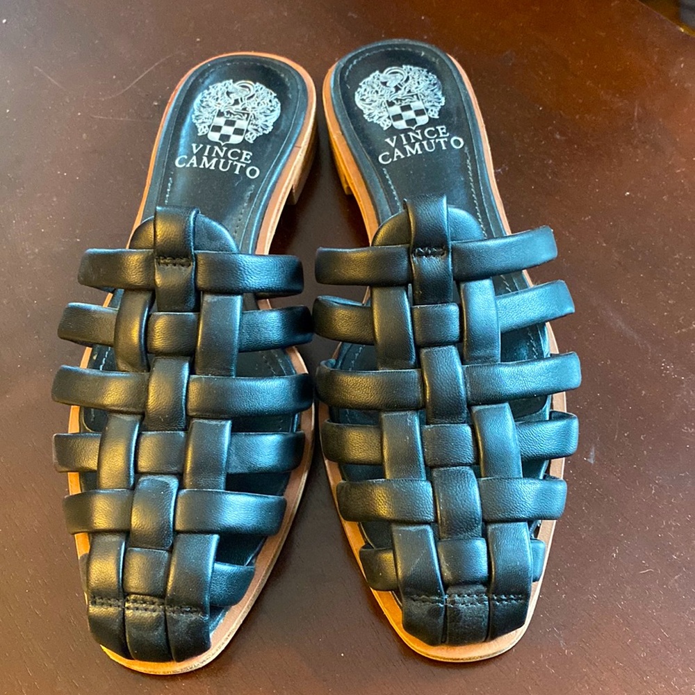 Vince Camuto lattice leather mules 6